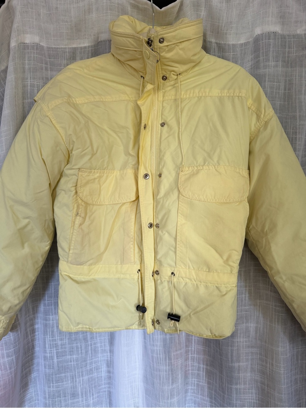80s Yellow Down Filled Puffer Jacket